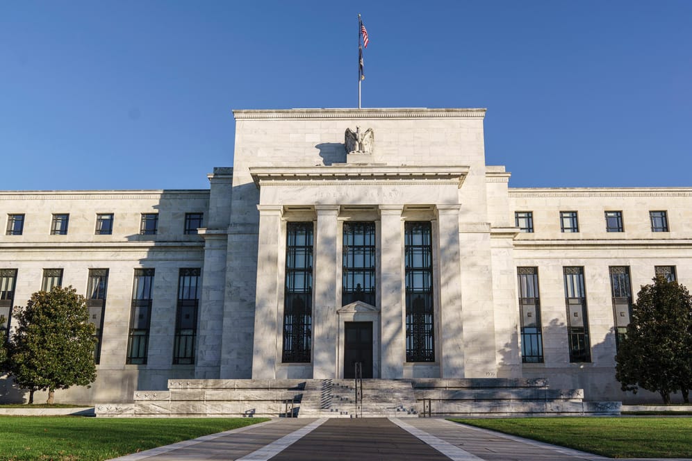 Die Federal Reserve Bank in Washington: Die US-Notenbank stemmt sich gegen die hohe Inflation.
