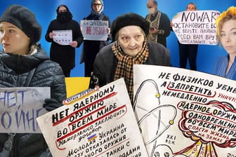 Gesicht zeigen gegen den Krieg: In Russland sind fast 15.000 Menschen festgenommen worden, weil sie Kritik an der Ukraine-Invasion geübt haben. t-online stellt einige vor.