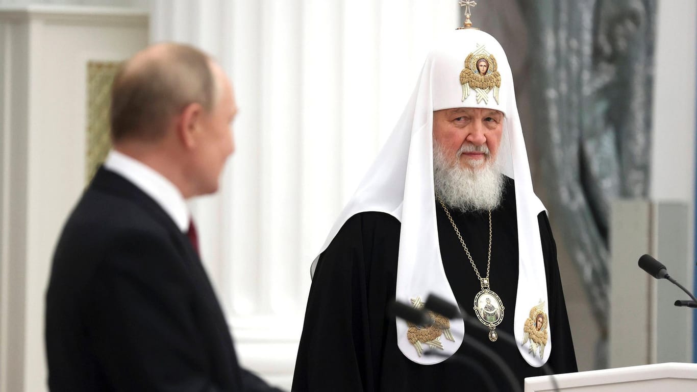 Russlands Präsident Wladimir Putin mit dem orthodoxen Patriarchen Kyrill I.