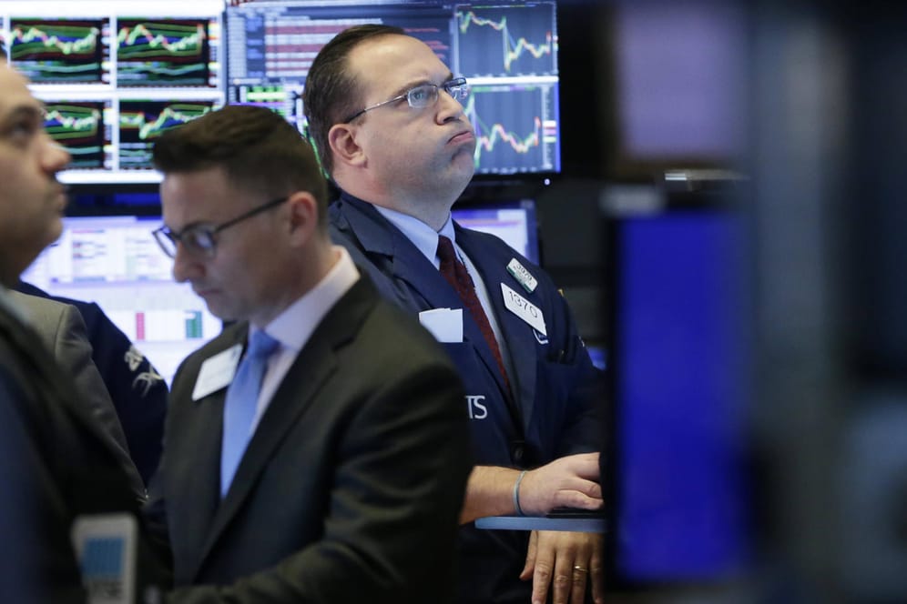 Händler an der New Yorker Wall Street: Die US-Börse schließt im Plus.