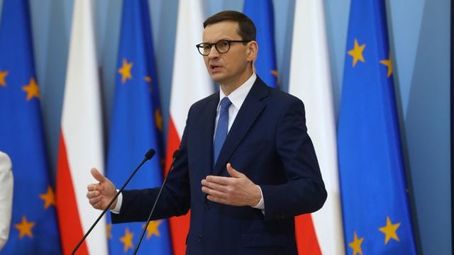 Polens Ministerpräsident Mateusz Morawiecki fordert mehr Solidarität mit der Ukraine.