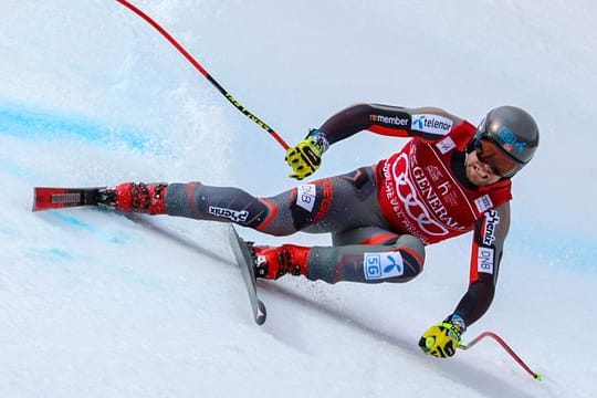 Gehört beim Super-G zu den großen Favoriten: Aleksander Aamodt Kilde aus Norwegen in Aktion.