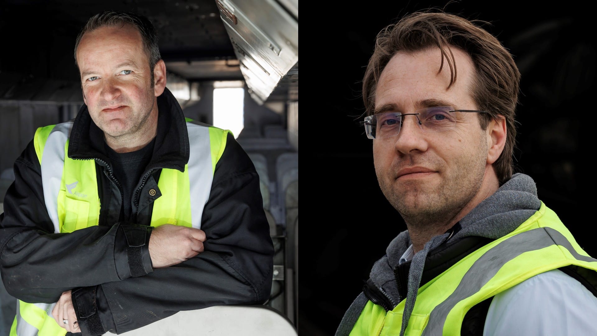 Jochen Schürgers (l.) und Jörg Förster (r.): Die beiden sind von dem mobilen Simulator überzeugt.