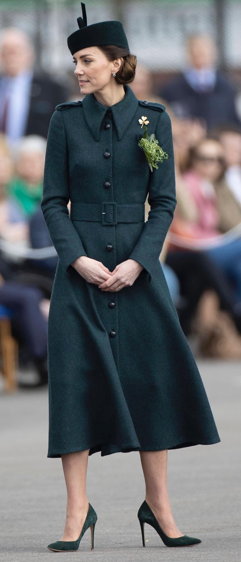 2022: Dieses Jahr trug sie einen Mantel von Laura Green London.