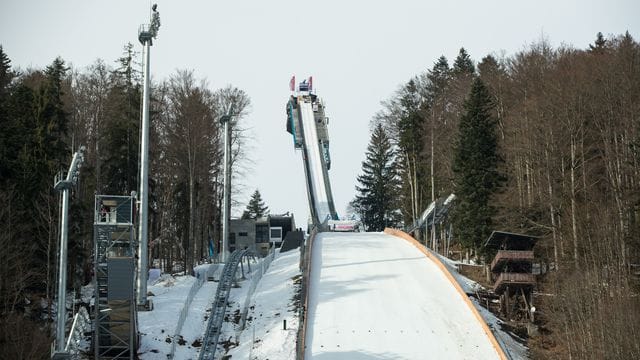 Die Heini-Klopfer-Skiflugschanze in Oberstdorf.