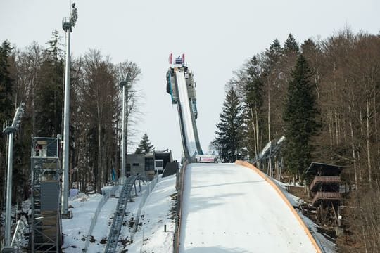 Die Heini-Klopfer-Skiflugschanze in Oberstdorf.