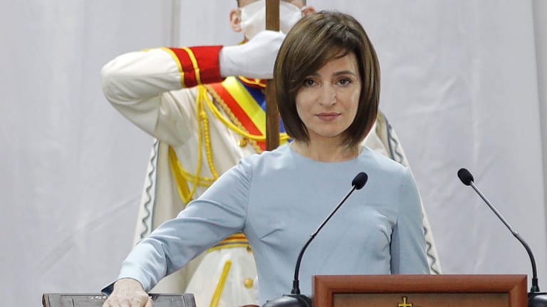 Maia Sandu: Die Präsidentin der Republik Moldau will ihr Land in die Europäische Union führen.