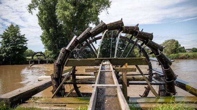 Wasserschöpfrad an der Regnitz