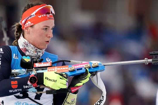 Biathletin Denise Herrmann wurde in der Verfolgung Fünfte.