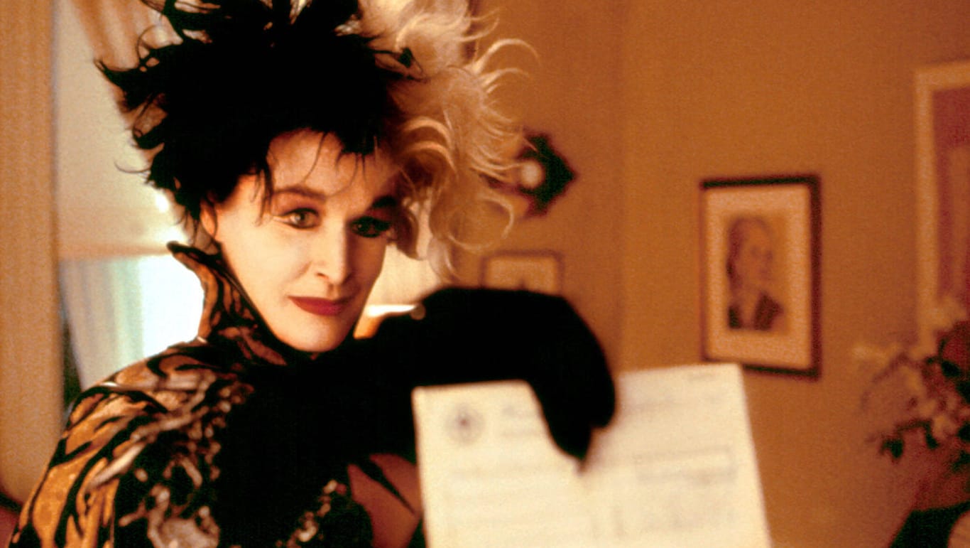 Glenn Close: In "101 Dalmatiner" spielte sie 1996 die legendäre Schurkin Cruella de Vil.