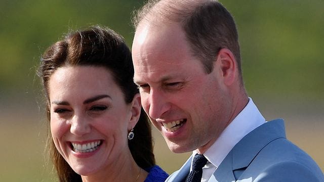 Prinz William und seine Frau Kate bei ihrer Ankunft in Belize City.