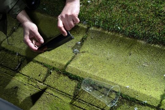 Schiedsrichterassistent Christian Gittelmann wurde in Bochum von einem Becher am Kopf getroffen.