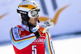 Wurde im letzten Rennen der alpinen Ski-Saison nur Zwanzigster: Linus Strasser im Zielbereich.