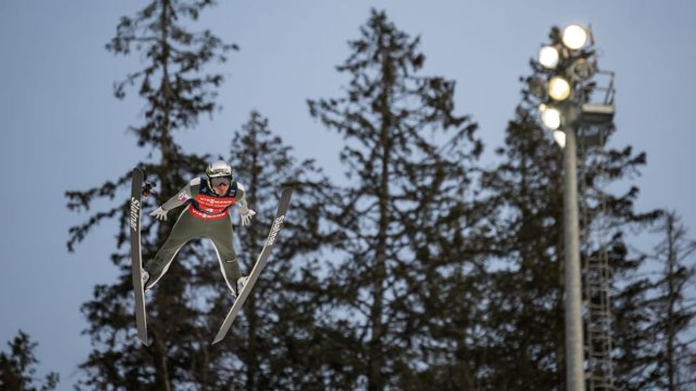 Schaffte in Oberstdorf einen Schanzenrekord: Domen Prevc aus Slovenien.