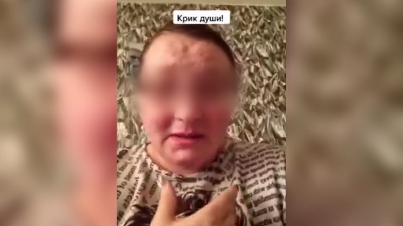 Die Zeugin: Eine Frau erzählt in einem Video in russischer Sprache Details zu einem angeblichen Mord an einem Russen in Euskirchen durch Ukrainer. Die Polizei weiß davon nichts.
