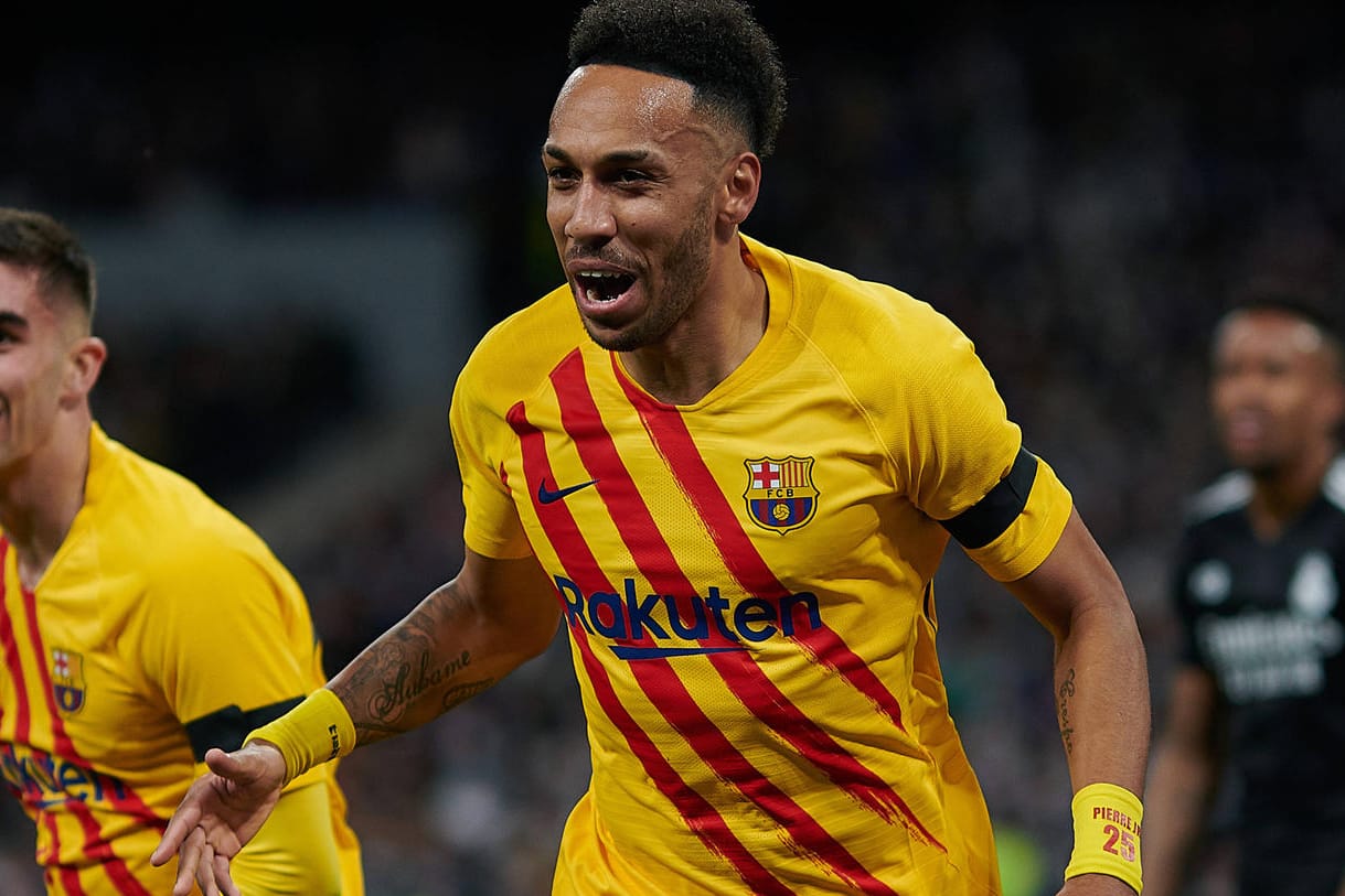 Pierre-Emerick Aubameyang: Er spielt seit Januar für den FC Barcelona, hat in sieben Spielen sieben Tore erzielt.