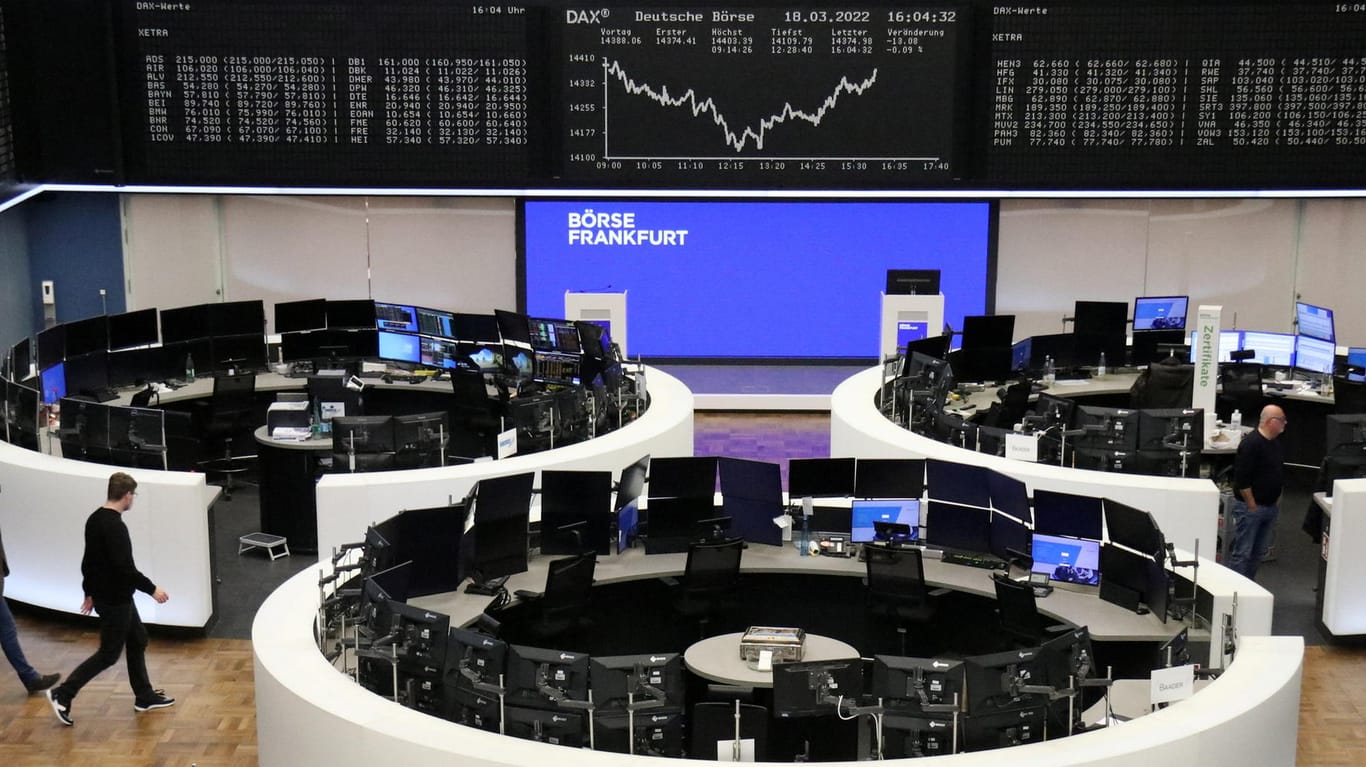 Das Frankfurter Börsenparkett: Der Dax wird am Montag mit leichten Verlusten erwartet.