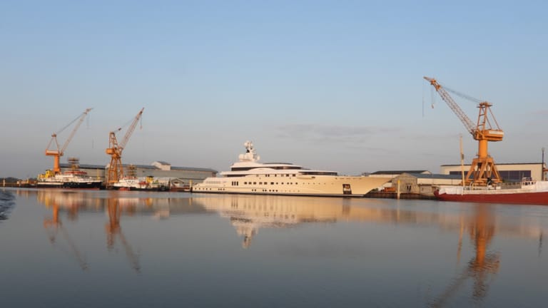 Die Pelorus liegt derzeit in der Peters Werft.