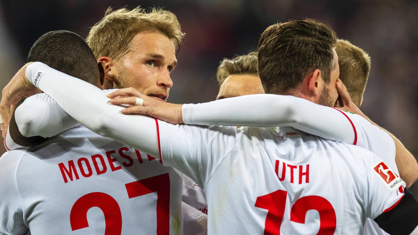 Jubel nach seinem Tor: Sebastian Andersson feierte am Wochenende beim 1. FC Köln nach einer langen, torlosen Durststrecke ein kleines Comeback.