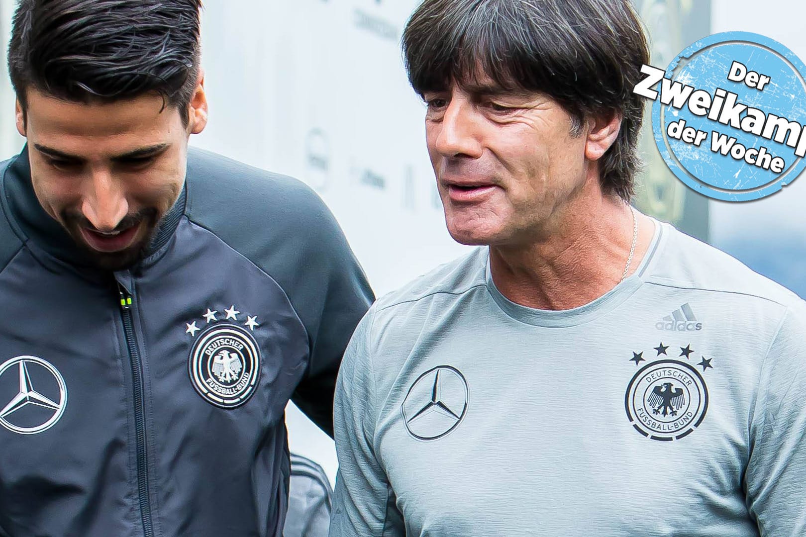 Ein Foto aus gemeinsamen Tagen beim DFB: Sami Khedira (l.) und Joachim Löw.