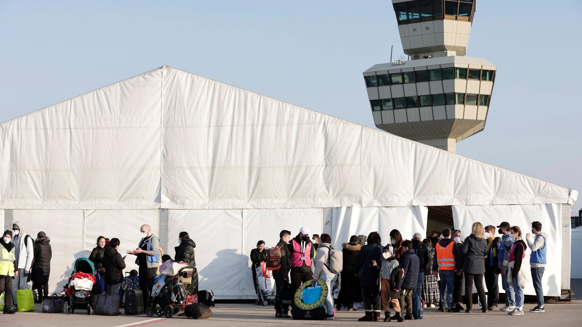 Das Ankunftszentrum in Tegel: Mitarbeiter hatten das Mädchen erkannt.