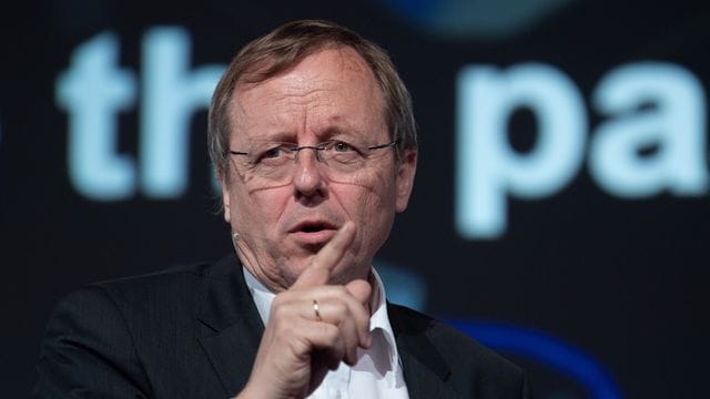 Jan Wörner, damaliger Generaldirektor der ESA, bei einer Konferenz in Berlin.