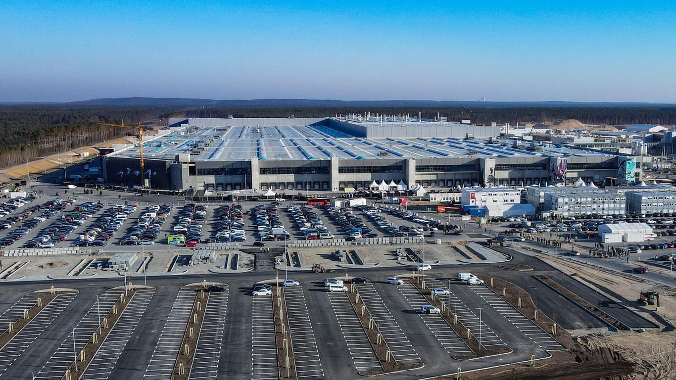 Tesla-Werk in Brandenburg (Archivfoto): Die sogenannte Gigafactory wurde am Dienstag eröffnet.