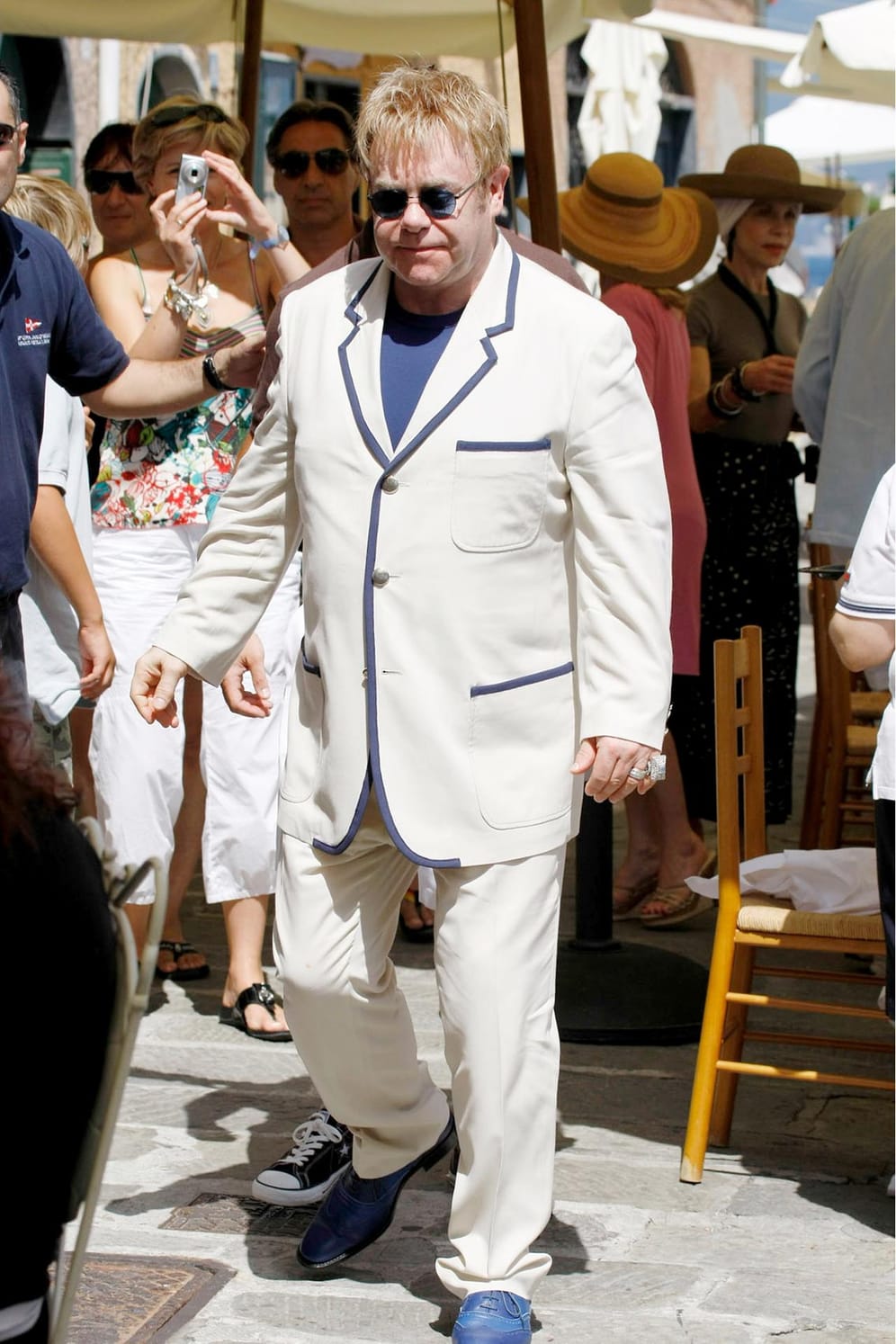 Elton John: 2008 auf den Straßen Portofinos
