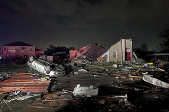 Zerstörung in New Orleans: Dort hatte ein Tornado viele Gebäude beschädigt.