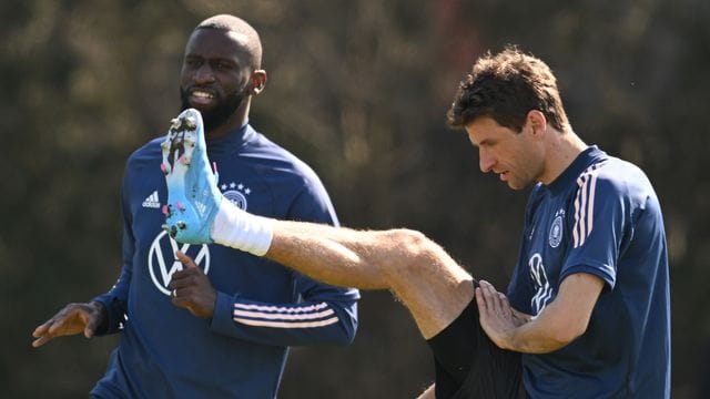 Thomas Müller beim Training der Nationalmannschaft.