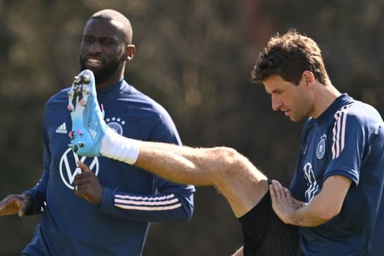 Thomas Müller beim Training der Nationalmannschaft.