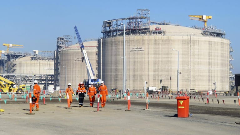 LNG-Tanks in Darwin: Australien hat angeboten, Flüssiggas nach Europa zu liefern.