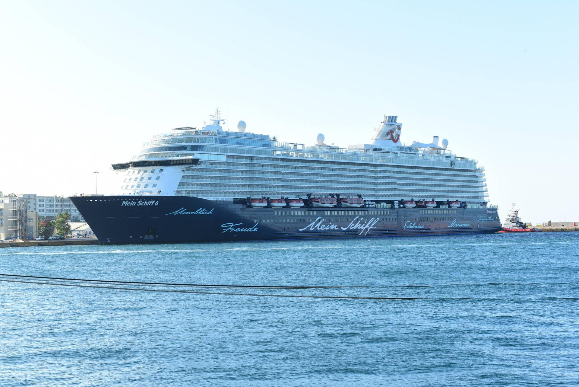 Greece: Cruise ship Mein Schiff 6 in Piraeus The results of the molecular test for coronavirus carried out by EODY on t