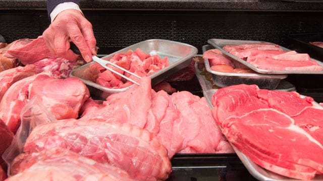 Fleisch in einem Supermarkt