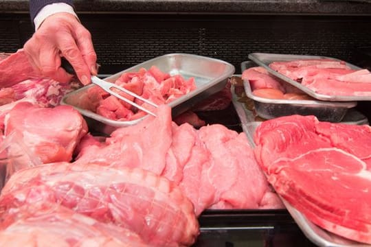 Fleisch in einem Supermarkt