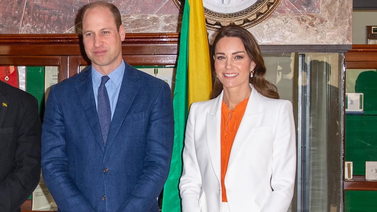 Tag fünf: William und Kate bei einem Treffen mit dem Premierminister von Jamaika in Kingston