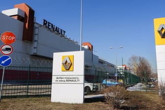 Renault-Werk in Moskau: Insgesamt arbeiten 45.000 Beschäftigte in Russland für den französischen Autobauer. nt of Renault. The French car prod