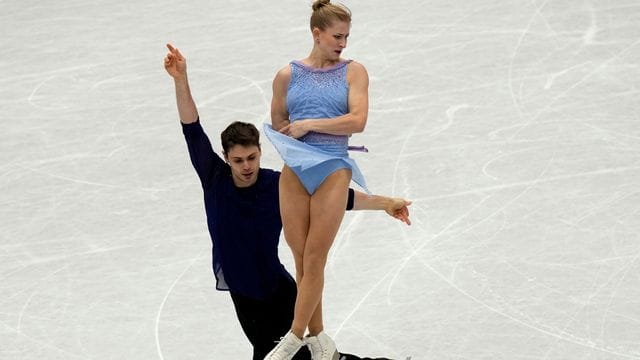 Die Paarläufer Minerva-Fabienne Hase und Nolan Seegert kamen bei der WM in Montpellier auf Rang fünf.