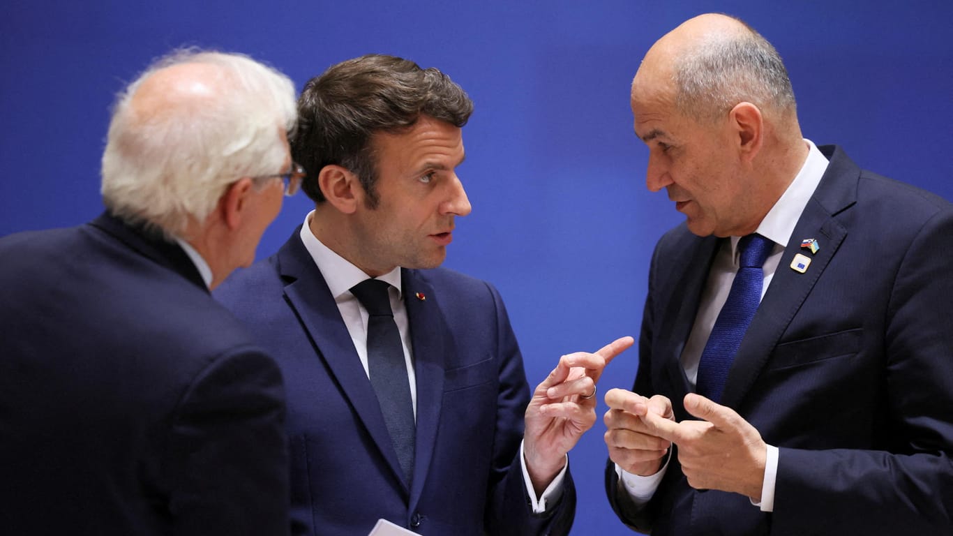 Macron, Borrell, Jansa: Die EU will die Ukraine mit einen Solidaritätsfonds unterstützen.