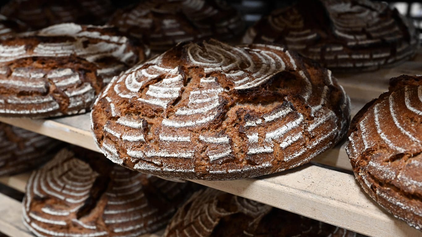 Roggenbrote in einer Backstube: Die Kostensteigerungen für Energie, Treibstoffe und Mehl bringen das Bäckerei-Handwerk zunehmend in Schwierigkeiten.