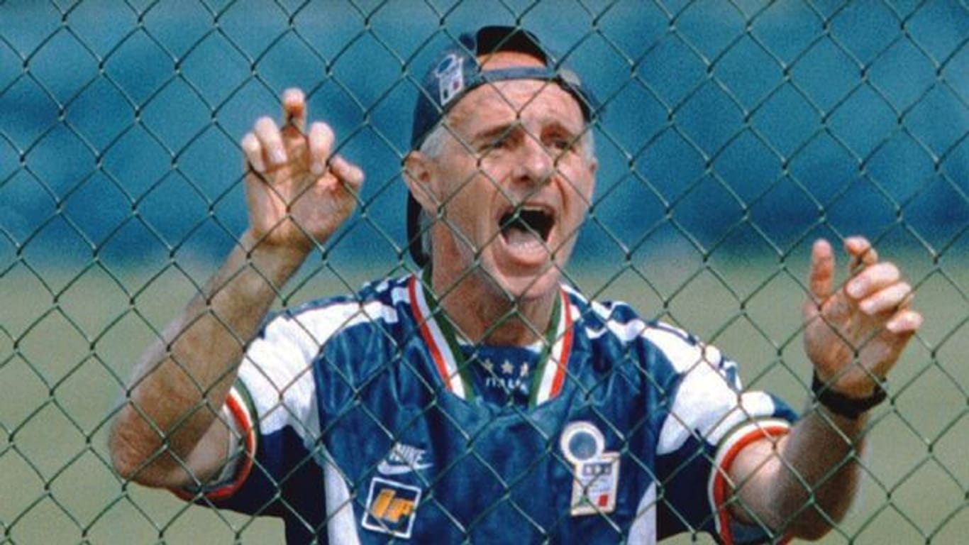 Trainer Arrigo Sacchi führte die Squadra Azzurra 1994 ins WM-Finale.