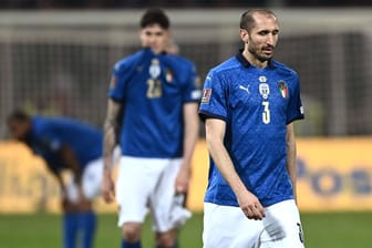 Trauriger Abgang: Italiens Top-Verteidiger Giorgio Chiellini verpasst mit Italien erneut die WM-Endrunde – und steht vor dem Ende seiner Nationalmannschaftskarriere.