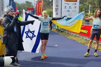 Walentina Werezka siegte bem Jerusalem-Marathon.
