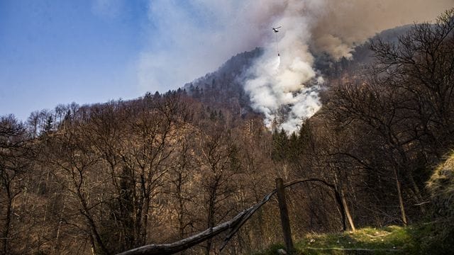 Die Trockenheit macht auch das Löschen schwierig.