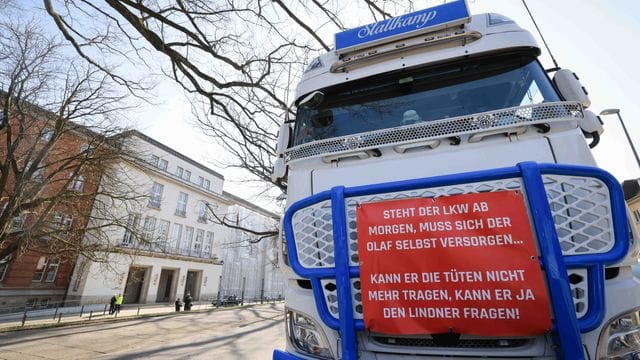 LKW-Demonstration in Kiel