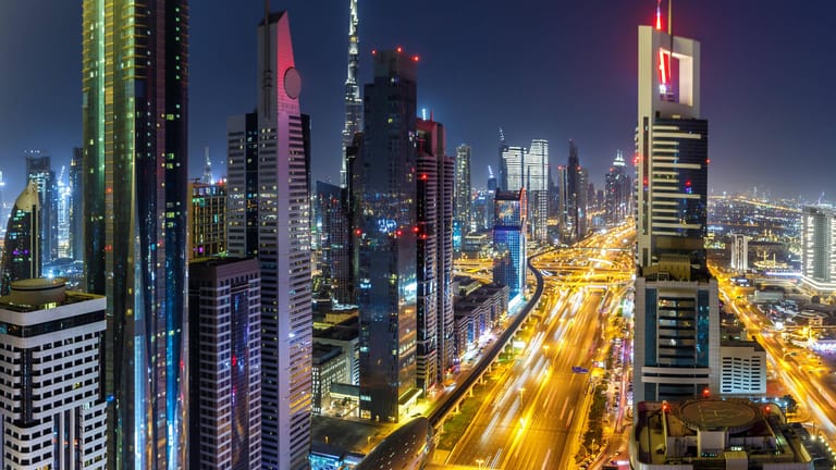 Blick über Dubai: Die Stadt in den Vereinigten Arabischen Emiraten könnte neues Ziel für Sanktionierte werden, glauben Experten.