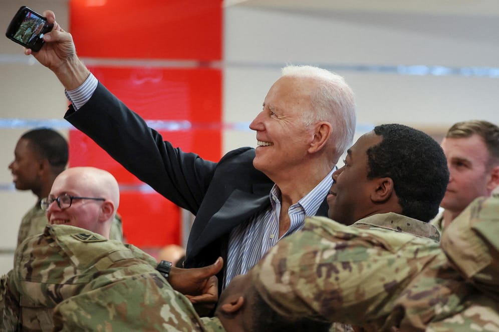 US-Präsident Joe Biden: Er besuchte am Freitag auch in Polen stationierte US-Soldaten.