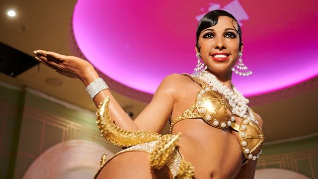 Die Wachsfigur von Josephine Baker bei Madame Tussauds.
