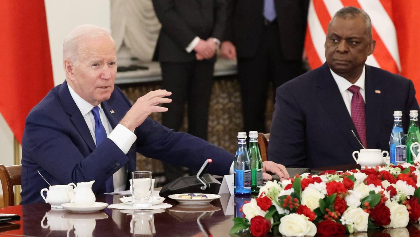 Schmieden Bündnisse für die Zukunft: Joe Biden und sein Verteidigungsminister Lloyd Austin in Warschau.