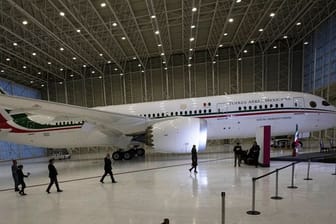 Die luxuriöse Boeing 787 mit Platz für 80 Passagiere.